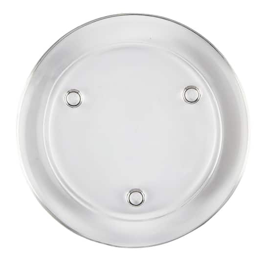 12 Pack: 4.5" Glass Candle Plate by Ashland®